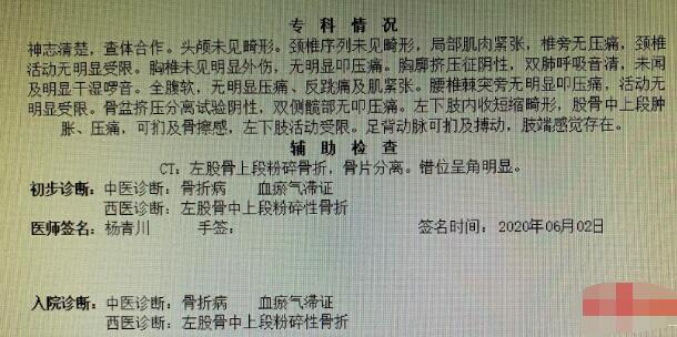 女子练瑜伽致股骨骨折：教练当时把身体都压上去了